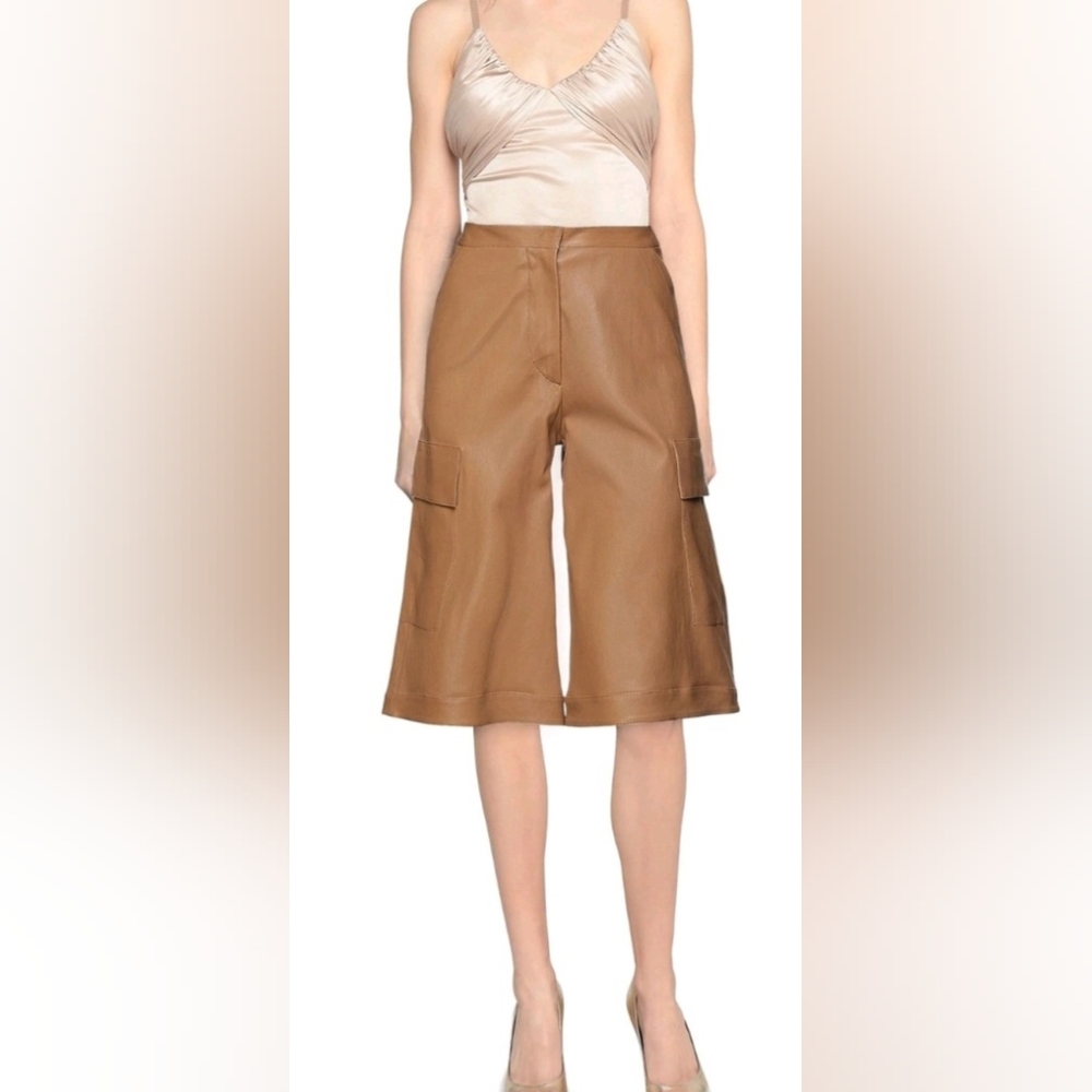 Ines & Marechal Leather Skimmer Shorts FR36 size Small